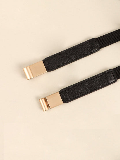 Stijlvolle PU elastische slim fit riem