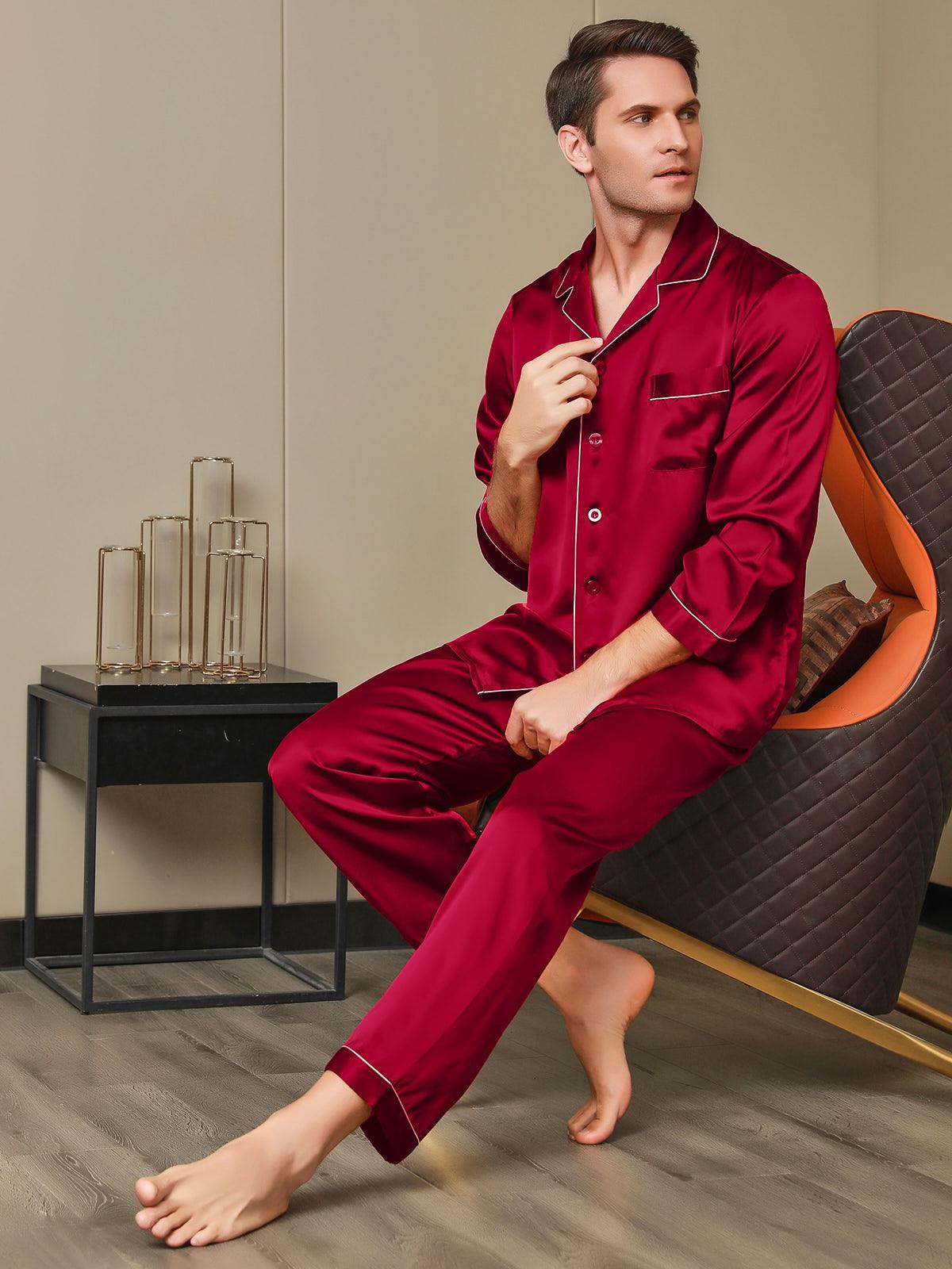 GABRIEL - Luxury Silk Pajama for Men - ZyraLux