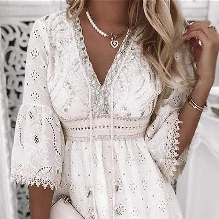 Anabella | Short Ibizan Style Dress - ZyraLux