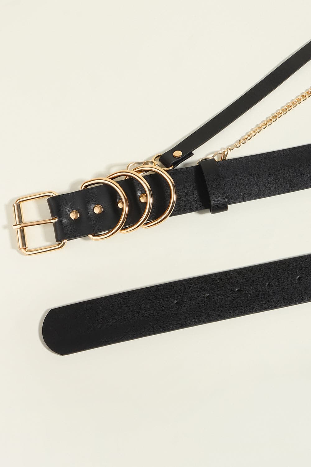 Edgy Punk-geïnspireerde PU-leren riem