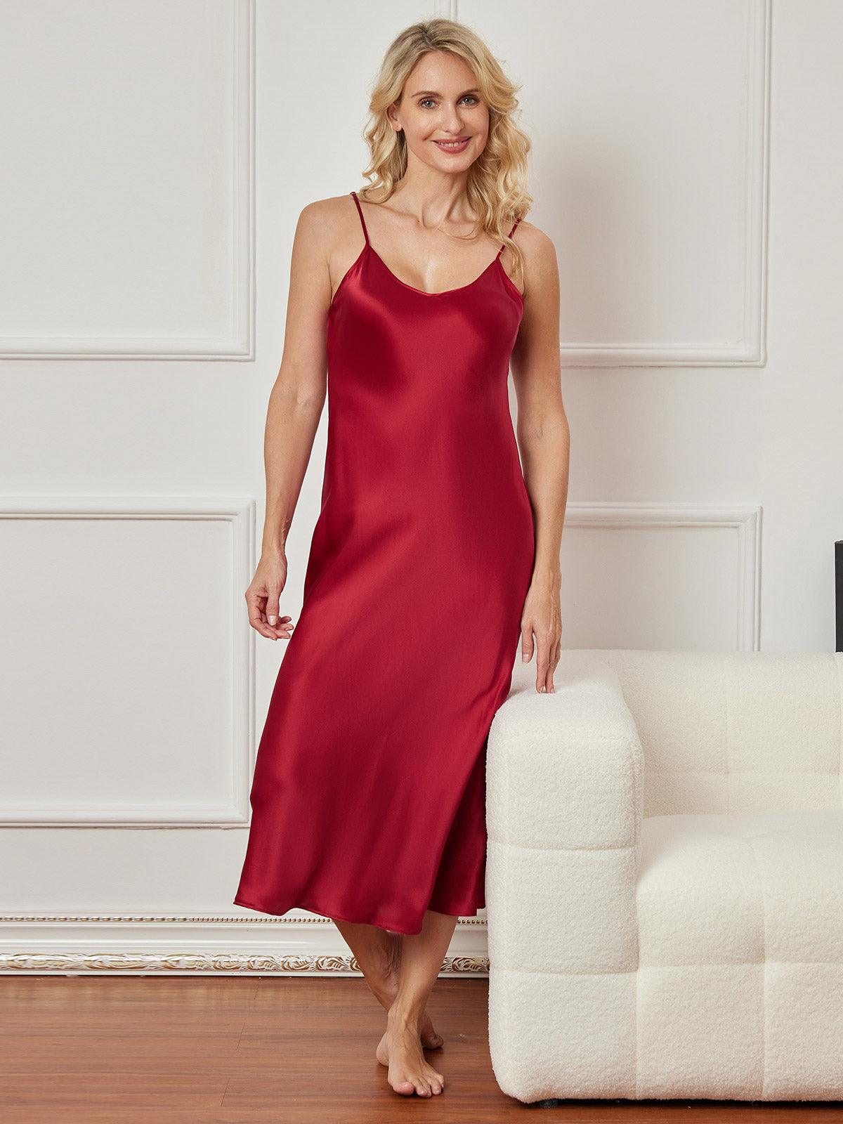 ÉLÉA - Long Silk Dress for Women - ZyraLux Nightgown