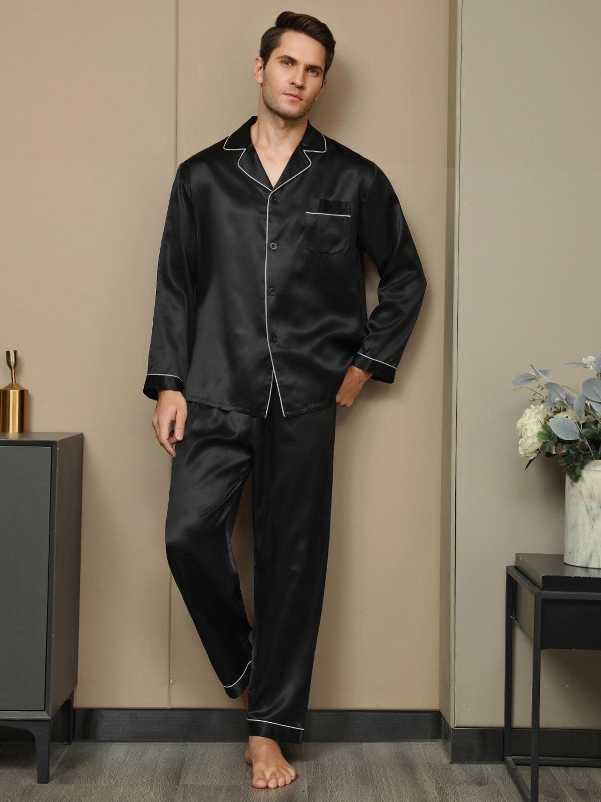 GABRIEL - Luxury Silk Pajama for Men - ZyraLux