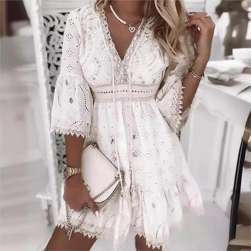 Anabella | Short Ibizan Style Dress - ZyraLux