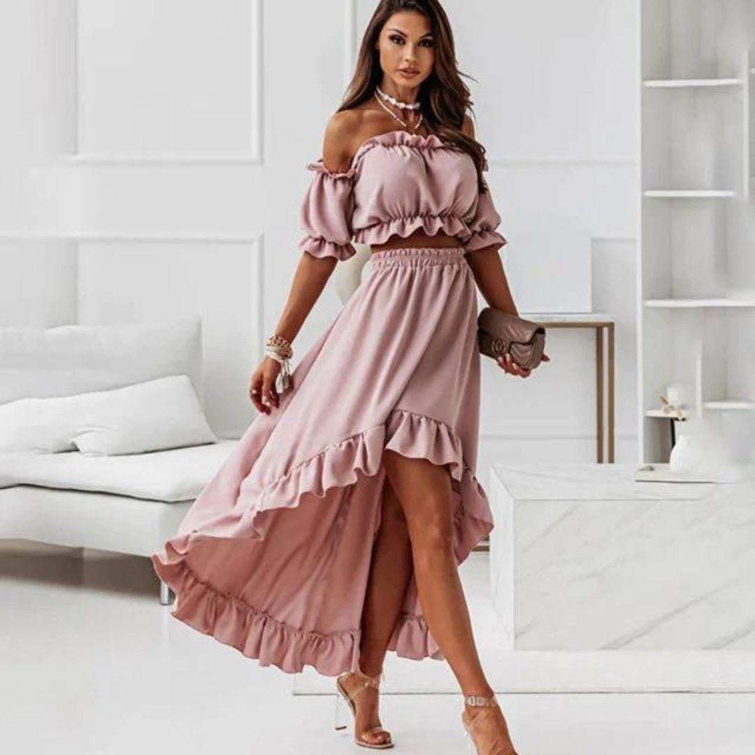 Elenaya - Off-Shoulder Dress - ZyraLux