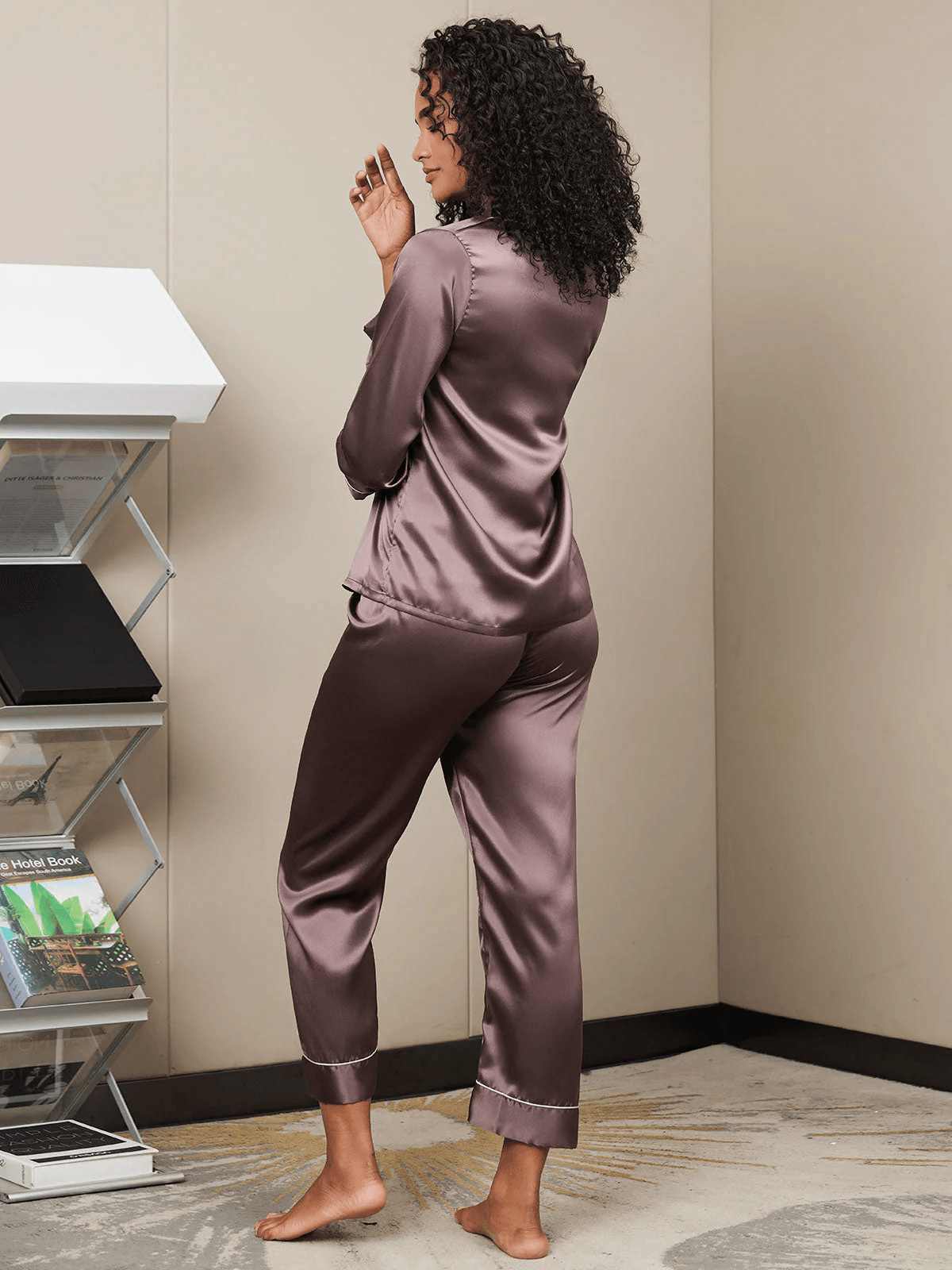 ELIN - Classic Pure Silk Pajama Set for Women - ZyraLux Pyjama