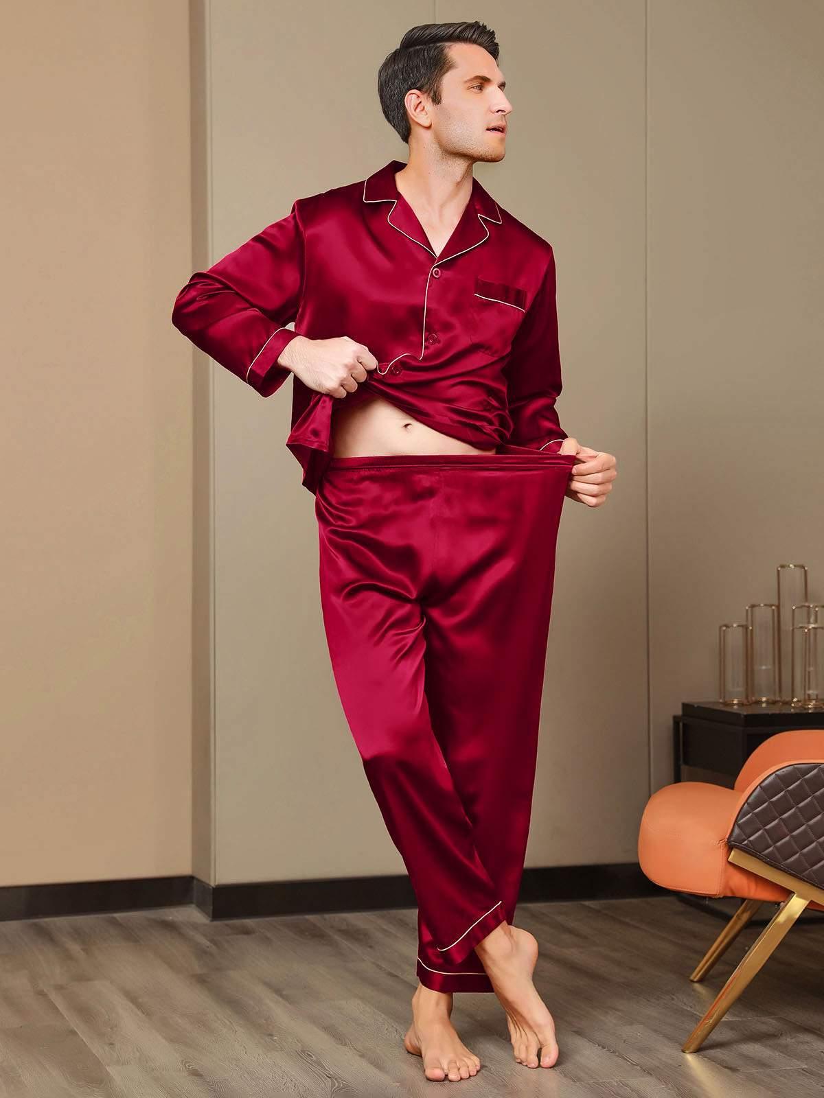 LUCAS - Men's Silk Short Pajama Set - ZyraLux