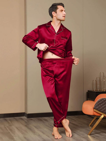 LUCAS - Men's Silk Short Pajama Set - ZyraLux