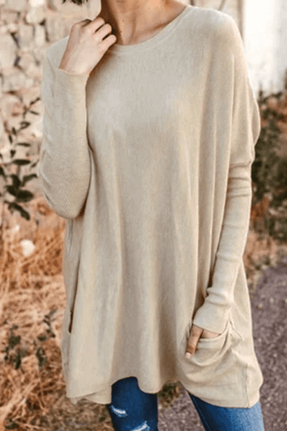 Raquel - comfortable long sleeve top - ZyraLux