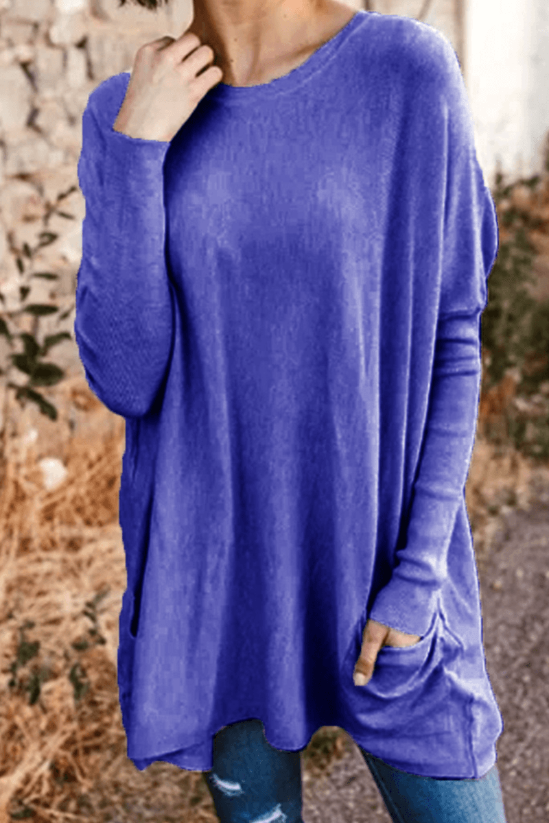 Raquel - comfortable long sleeve top - ZyraLux