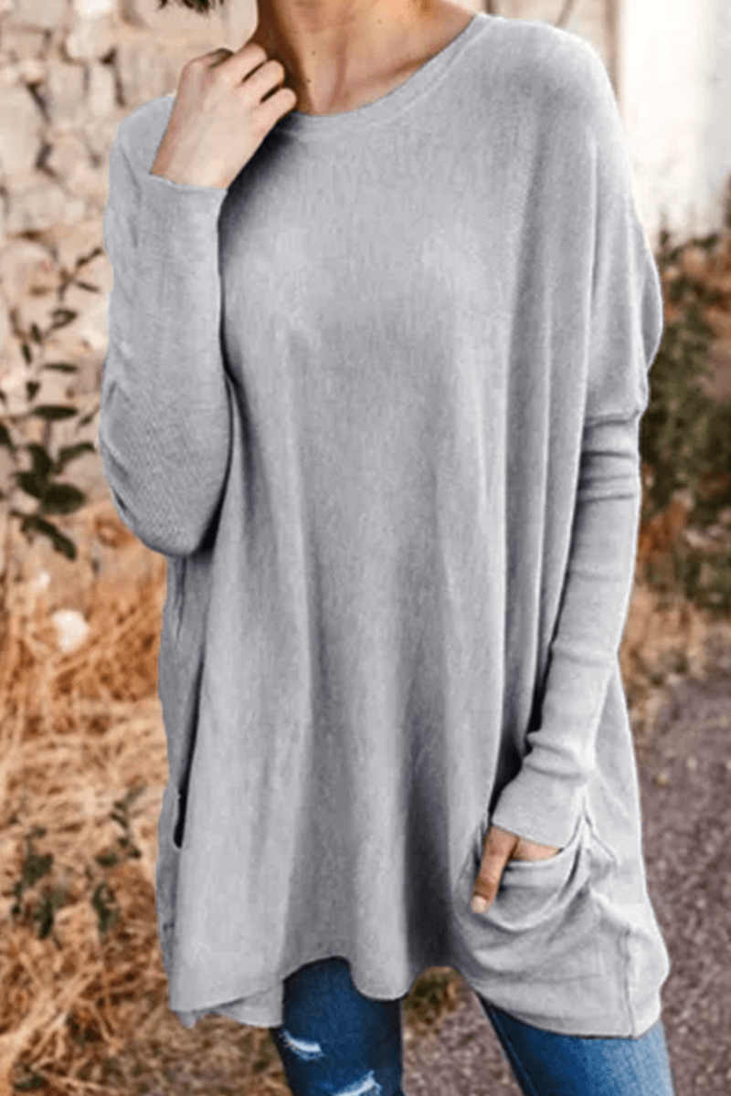 Raquel - comfortable long sleeve top - ZyraLux