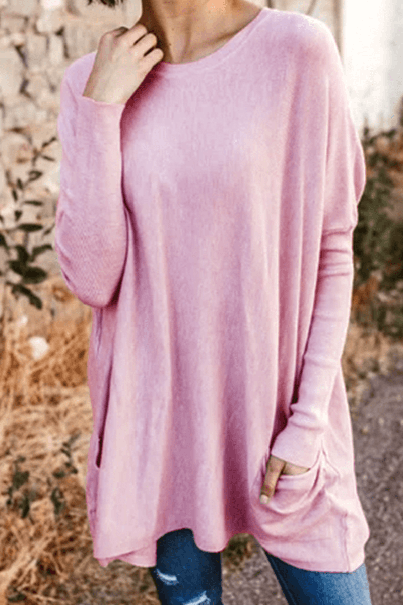 Raquel - comfortable long sleeve top - ZyraLux