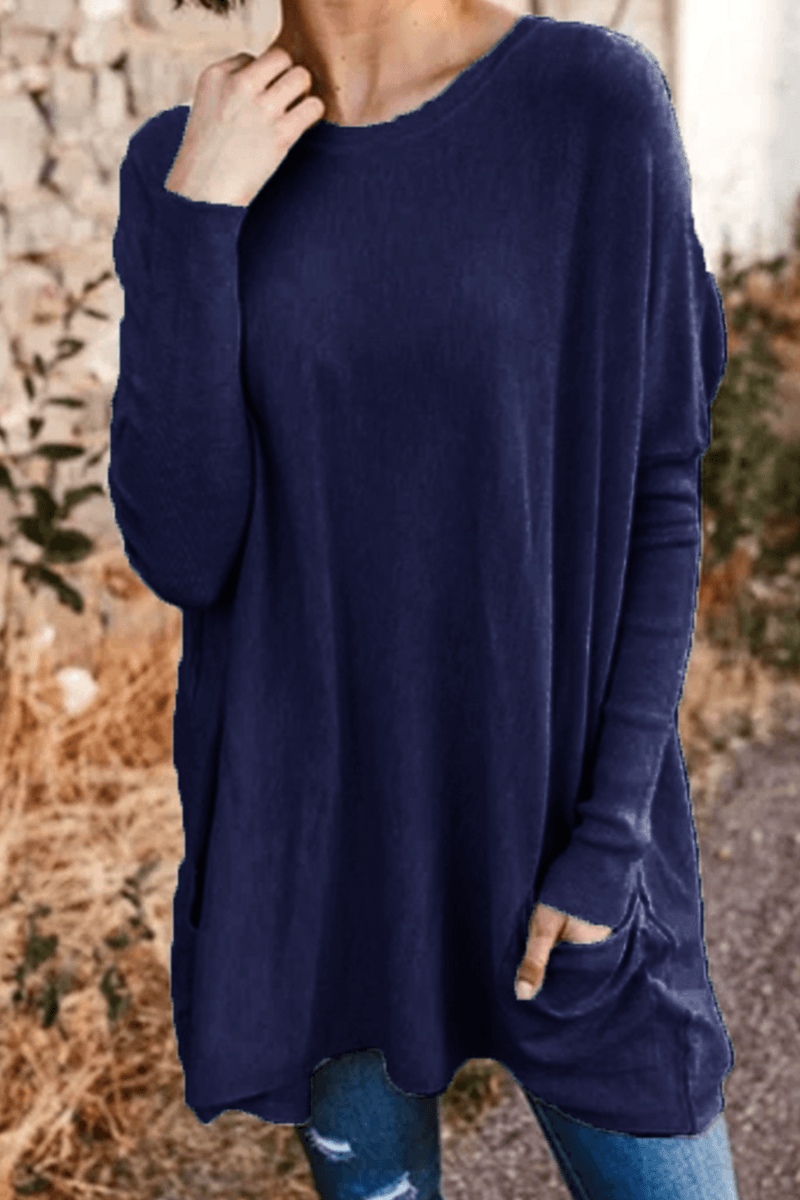 Raquel - comfortable long sleeve top - ZyraLux