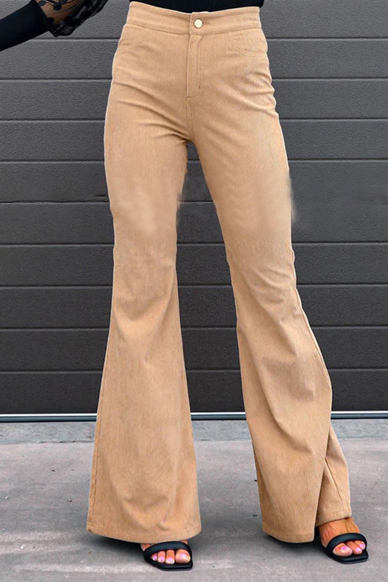 Regina - slim fit high waist flared pants - ZyraLux