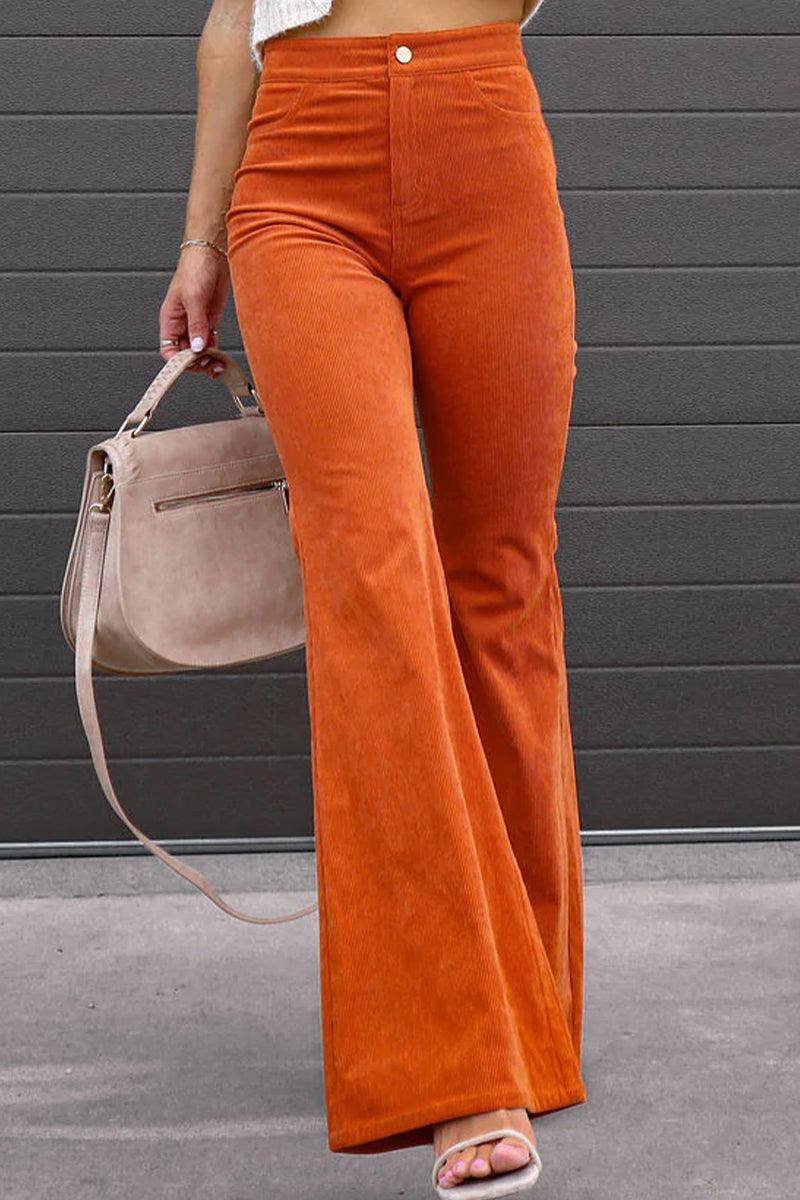 Regina - slim fit high waist flared pants - ZyraLux