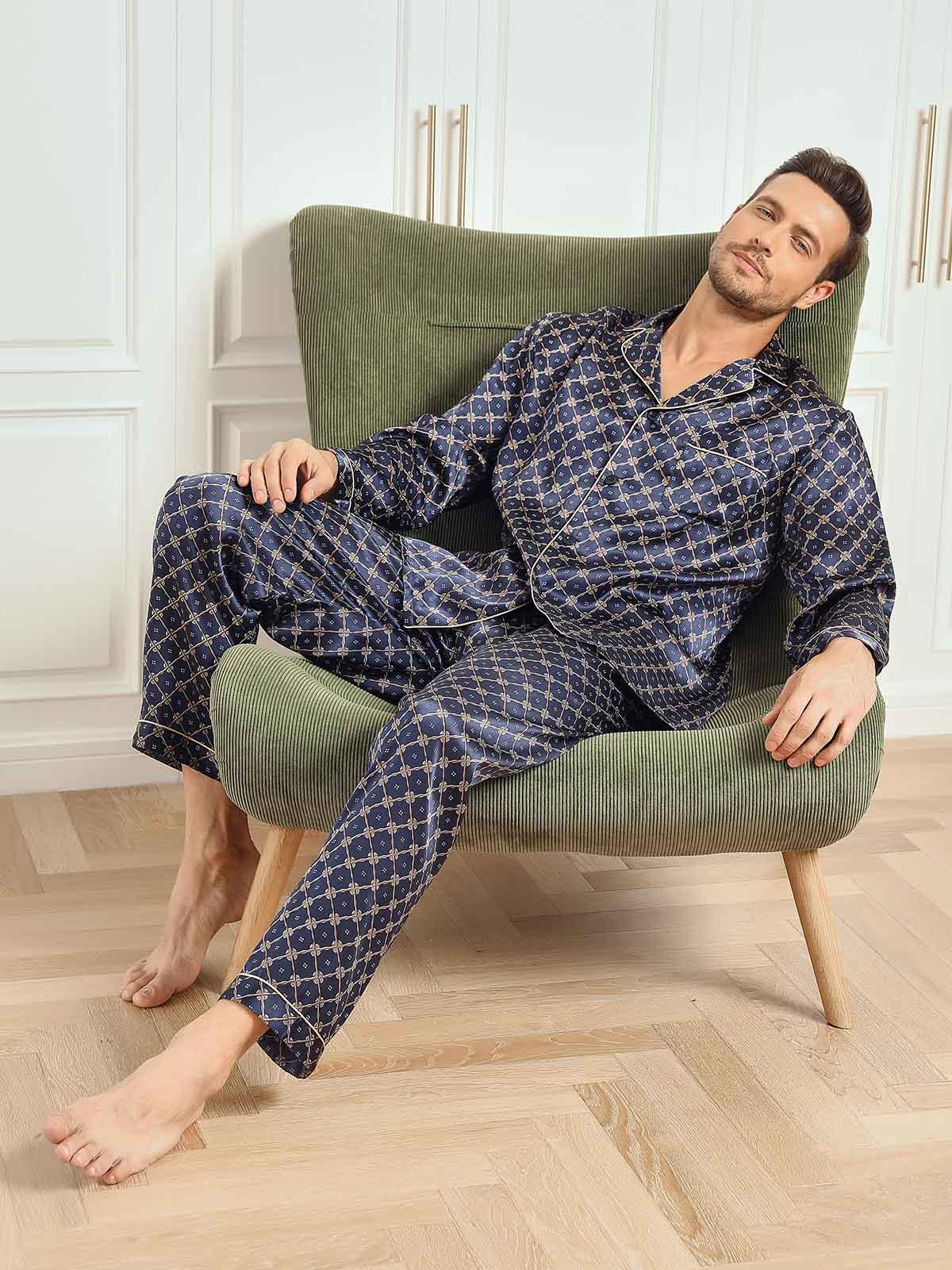 HENRI - Comfortable Silk Pajamas for Men - ZyraLux