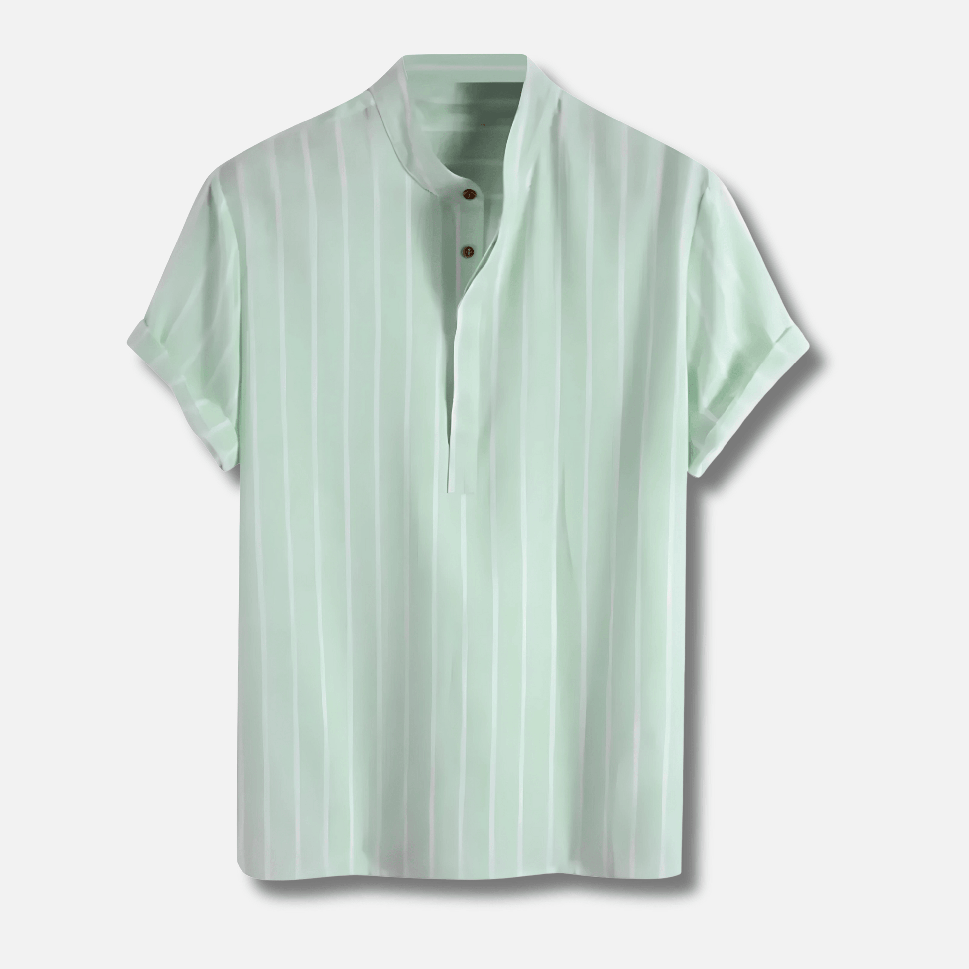 Dex - Men's Striped Shirt with Short Sleeves - ZyraLux