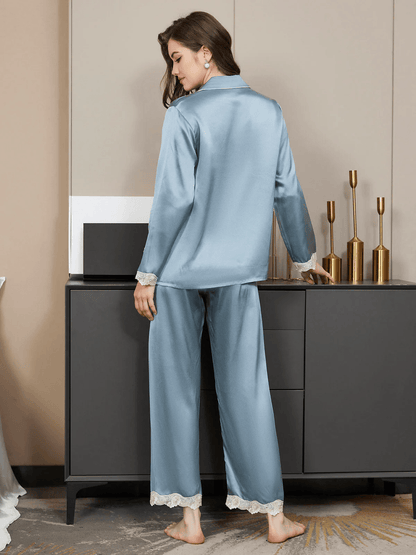 IVANKA - Casual Buttoned Silk Pajama for Women - ZyraLux Pyjama