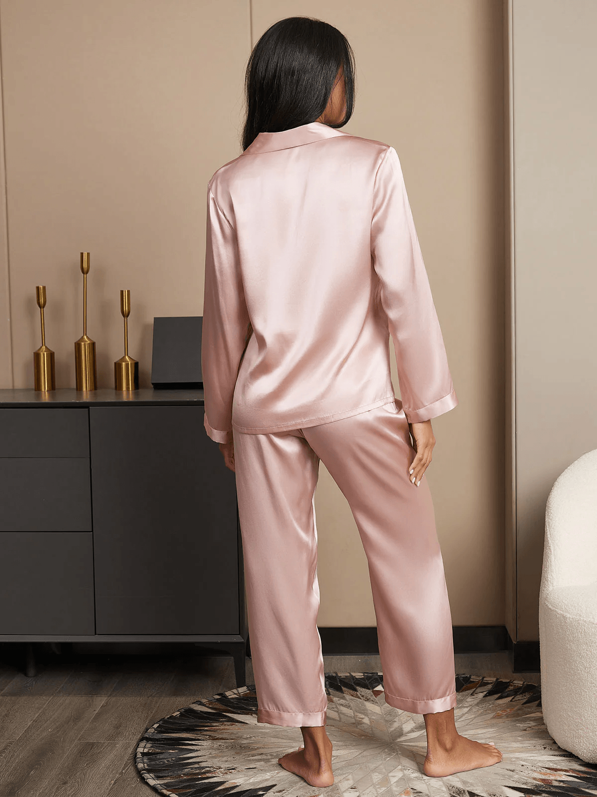 LIEN - Women's Pure Silk Button Pajama - ZyraLux Pyjama