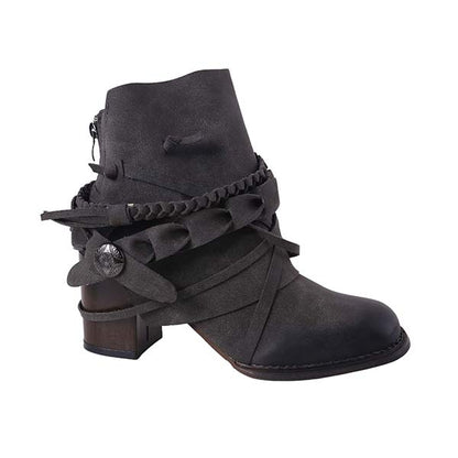 Dames Chunky Heel Vintage Enkellaarsjes 47559780