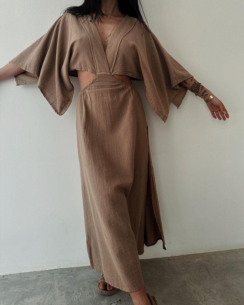 Desert Chic Dress | Modern & Relaxed | Cotton - ZyraLux Kleding en accessoires