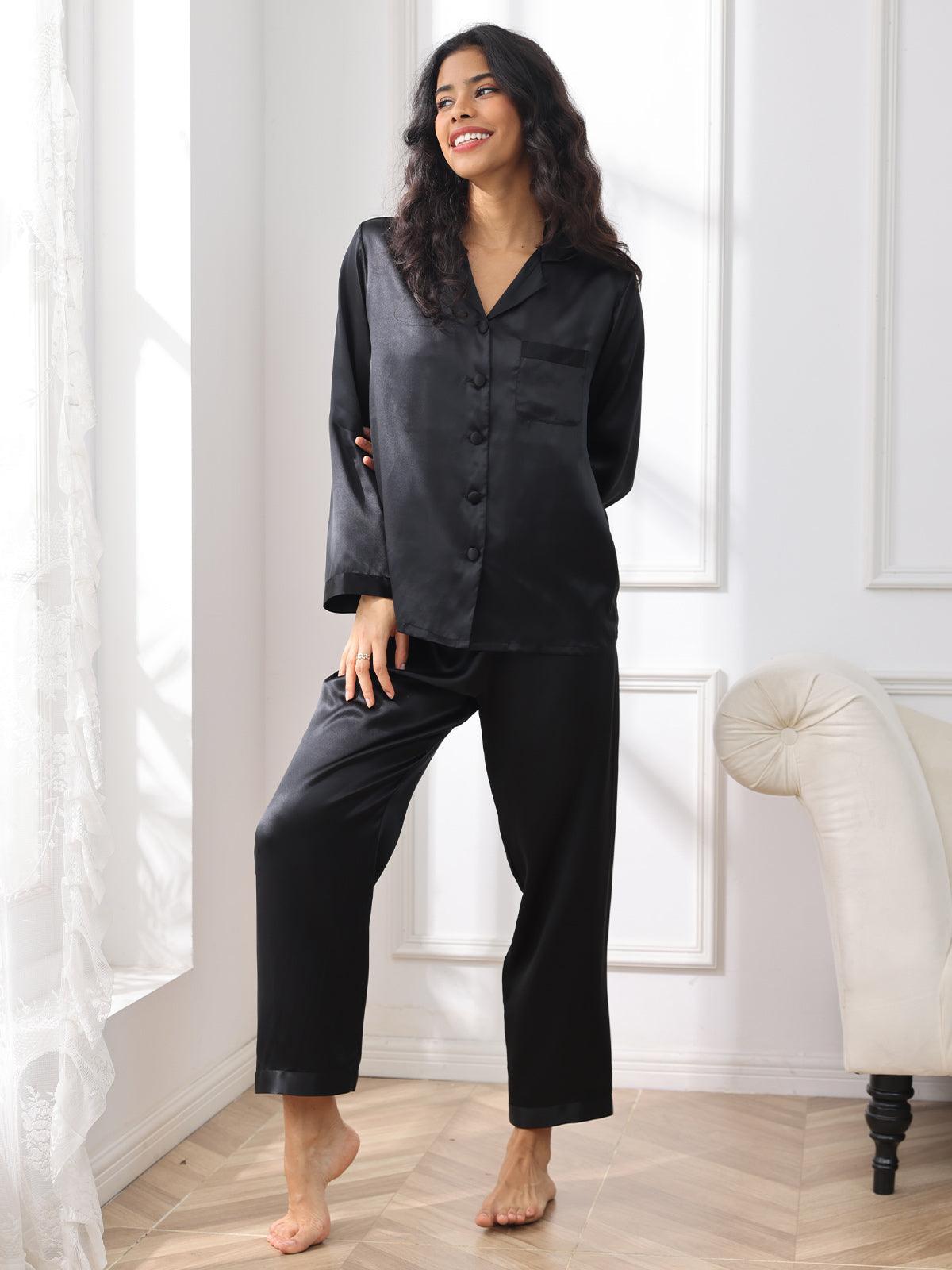 LIEN - Women's Pure Silk Button Pajama - ZyraLux Pyjama