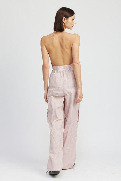 Modern Beige Cargo Style Jumpsuit - ZyraLux