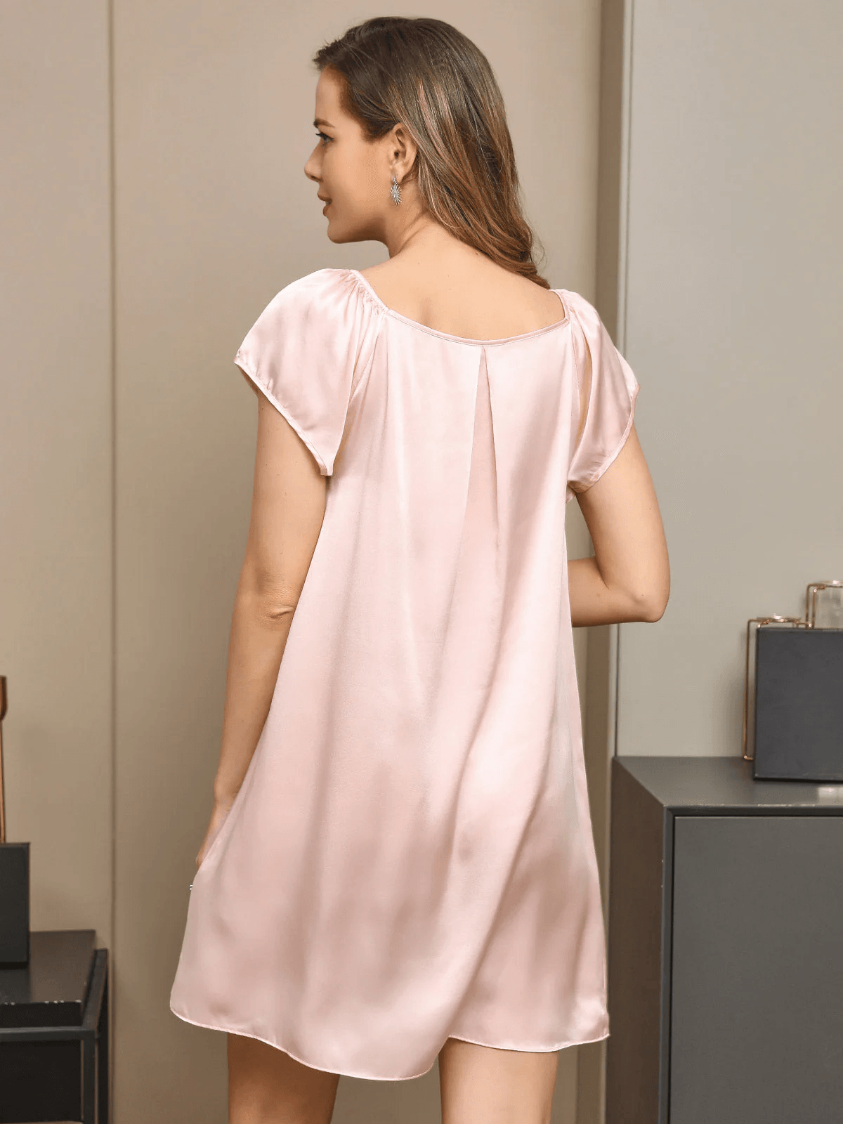 Luxe Silk - Elegant Silk Nightgown - ZyraLux Nightgown