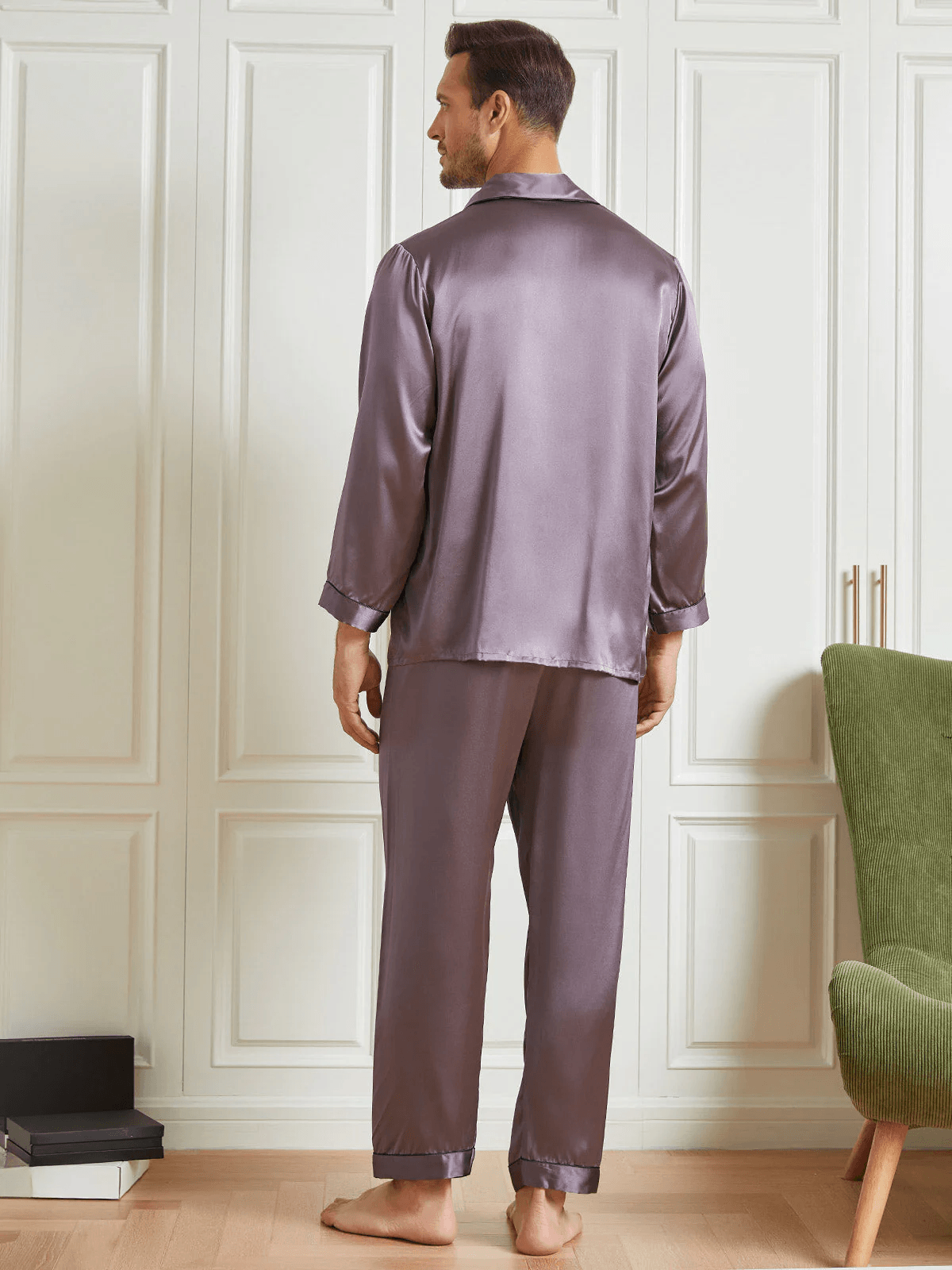 GABRIEL - Luxury Silk Pajama for Men - ZyraLux