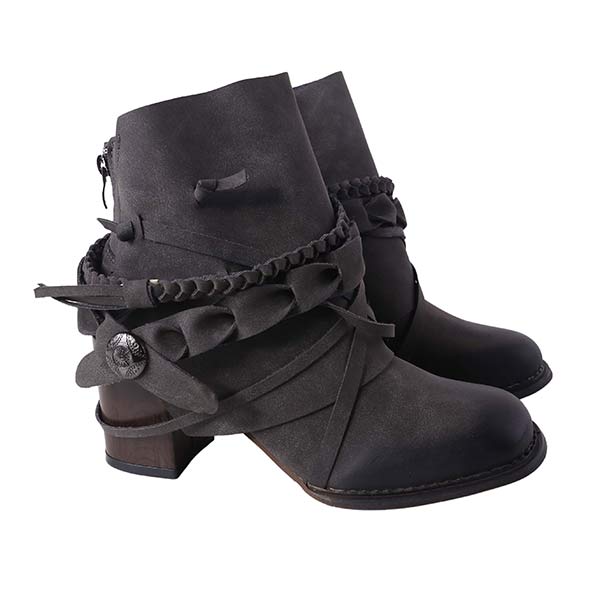 Dames Chunky Heel Vintage Enkellaarsjes 47559780