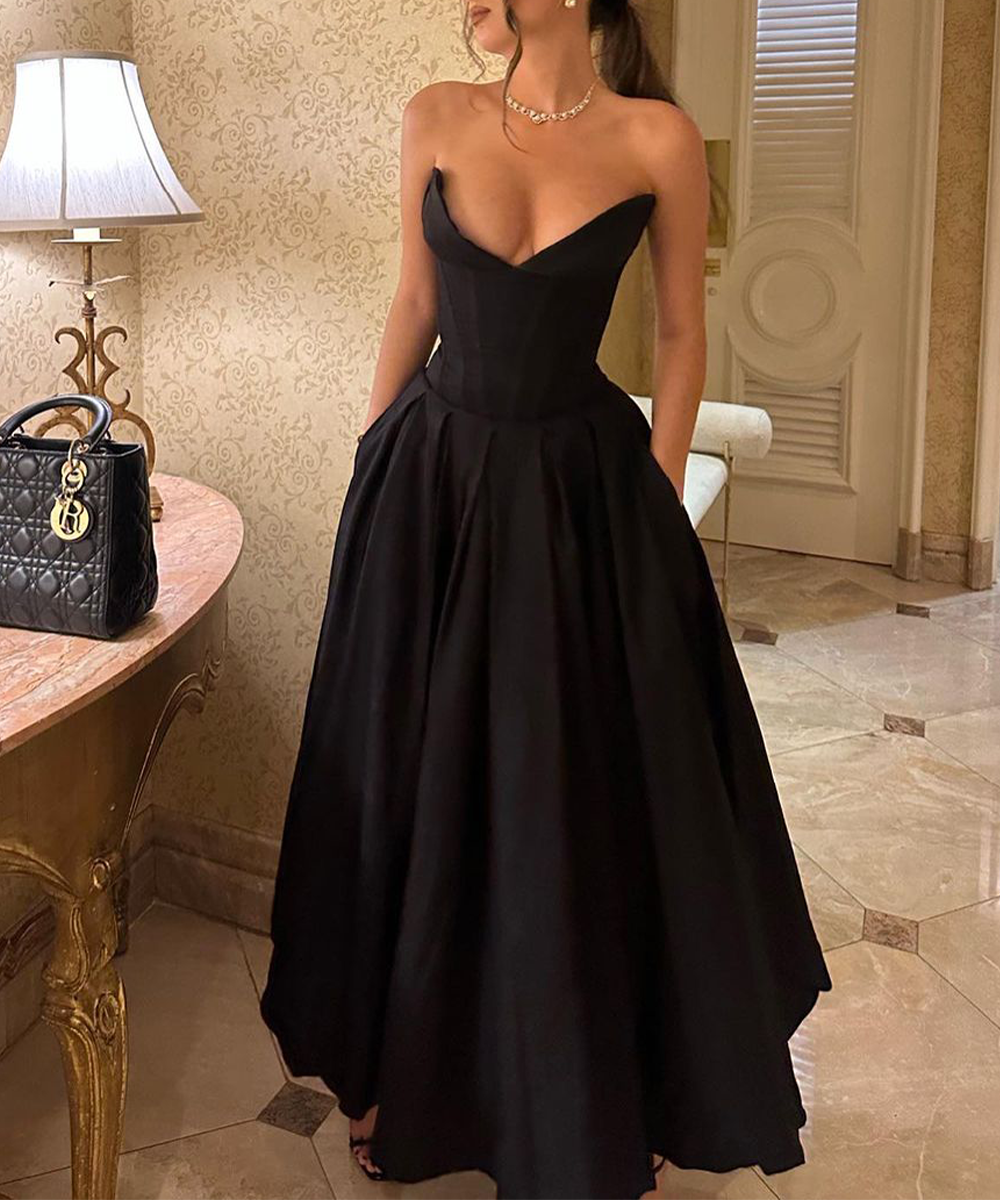 Midnight Grace Ball Gown | Multicolor | Formal Wear | Satin - ZyraLux Kleding en accessoires