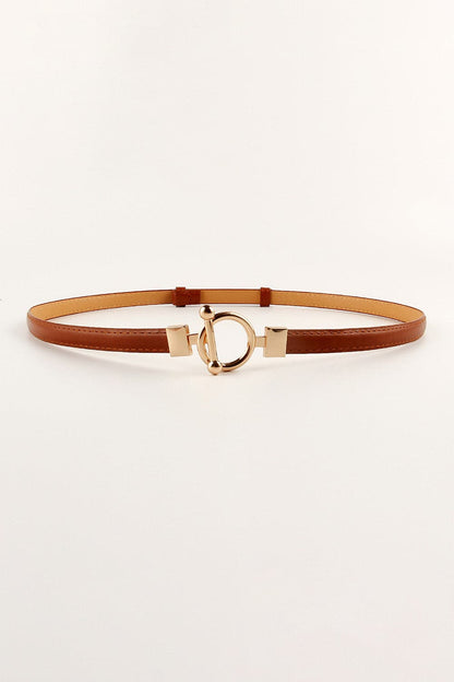 Chique Toggle Buckle Skinny Kunstleren Riem