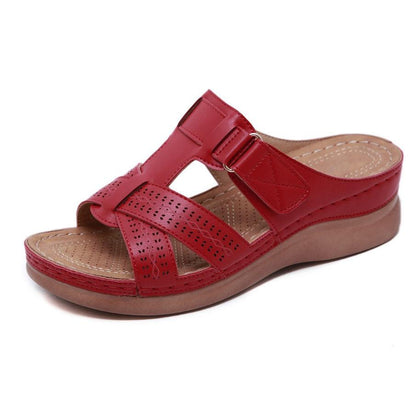 ZyraLux Vintage Orthopedische Wedge Sandalen