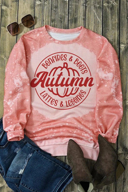 Chic, met letters bedrukt, lang mouw sweatshirt voor ultiem comfort