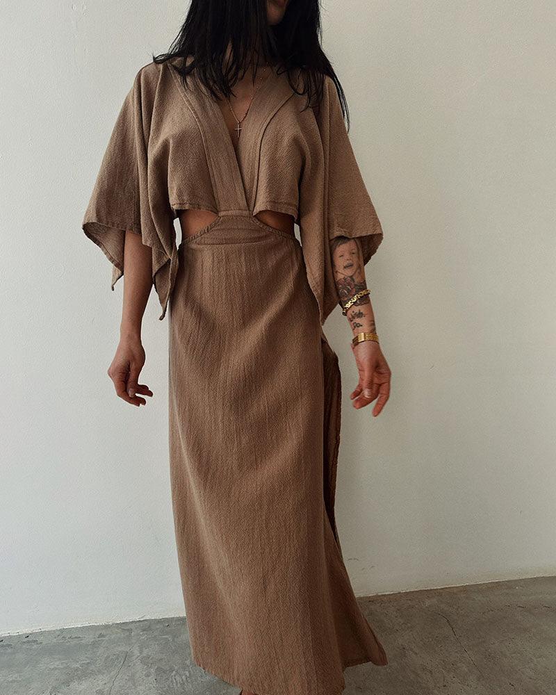 Desert Chic Dress | Modern & Relaxed | Cotton - ZyraLux Kleding en accessoires