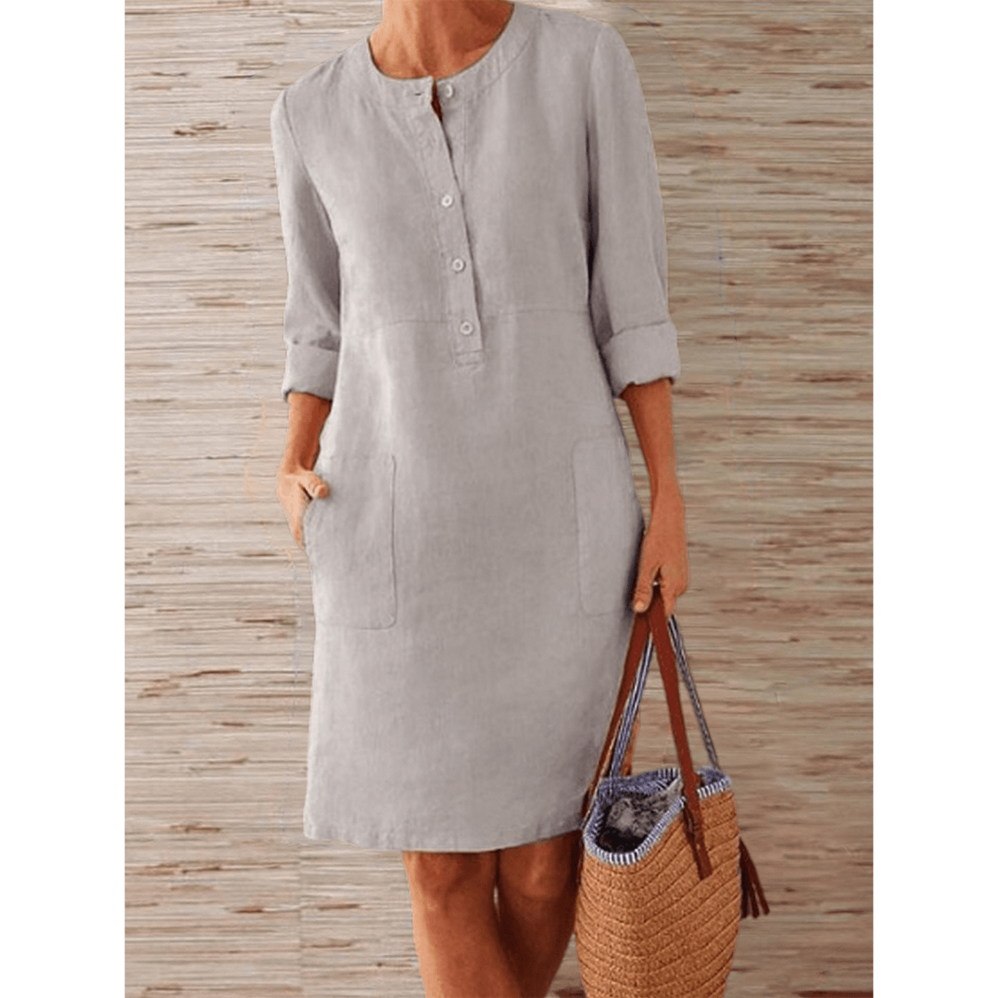 Coastal Comfort Dress | Casual & Relaxed | Linen - ZyraLux Kleding en accessoires