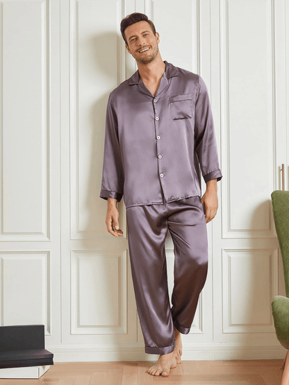 GABRIEL - Luxury Silk Pajama for Men - ZyraLux