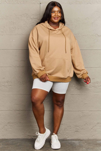 Gezellige oversized hoodie met verlaagde schouders in volledige maat