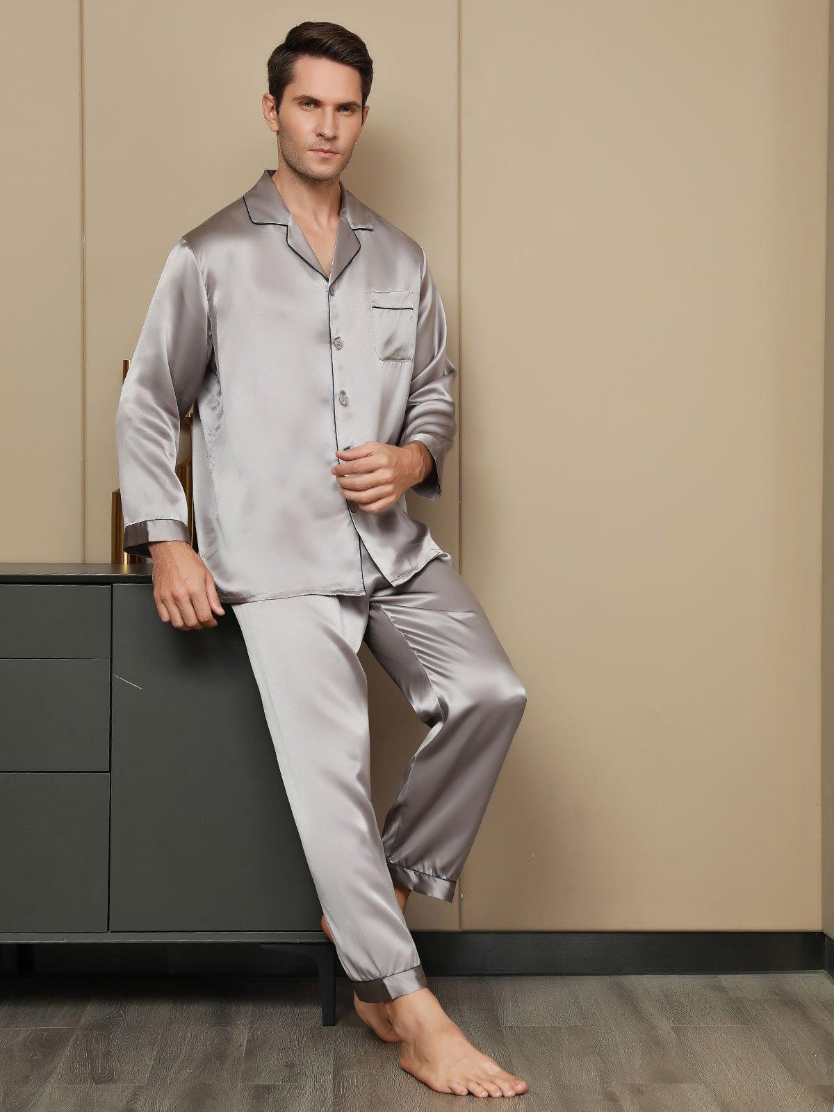 LUCAS - Men's Silk Short Pajama Set - ZyraLux