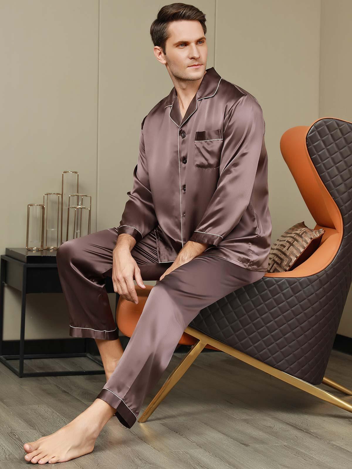 LUCAS - Men's Silk Short Pajama Set - ZyraLux