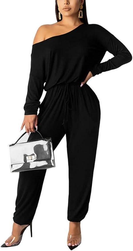 Comfy Knit Grey Off Shoulder Long Sleeve Jumpsuit - ZyraLux