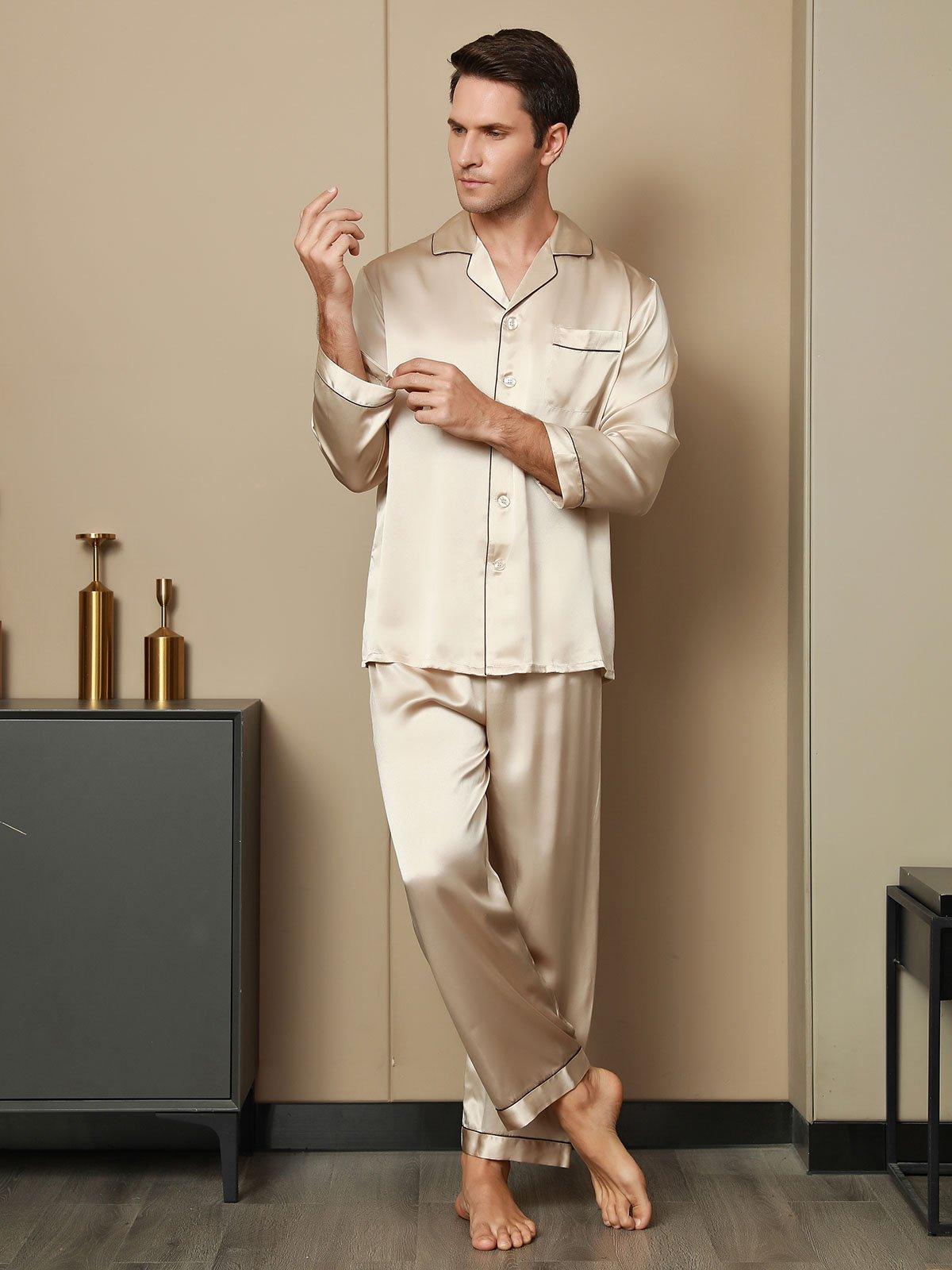 LUCAS - Men's Silk Short Pajama Set - ZyraLux