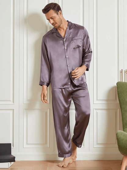 GABRIEL - Luxury Silk Pajama for Men - ZyraLux