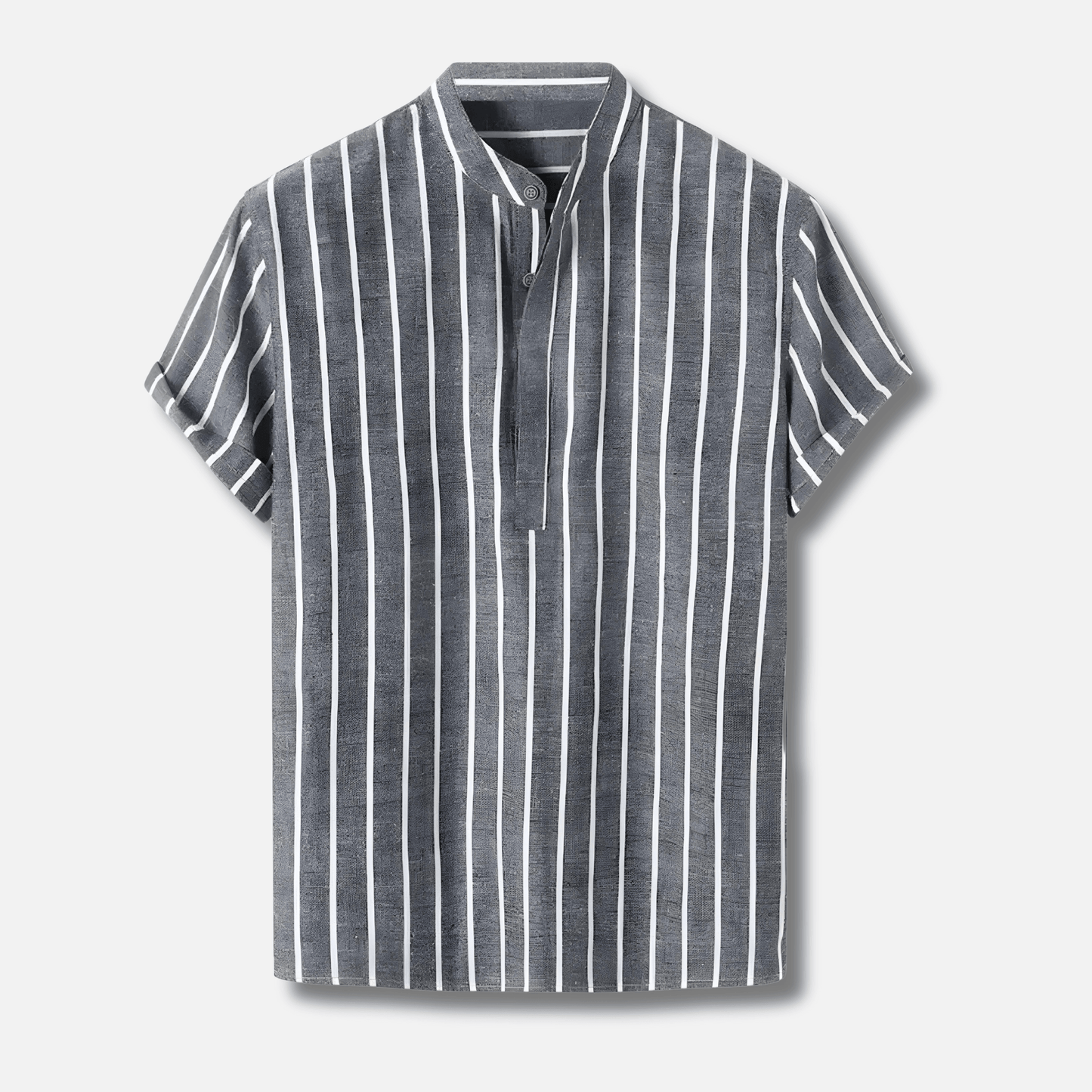 Dex - Men's Striped Shirt with Short Sleeves - ZyraLux