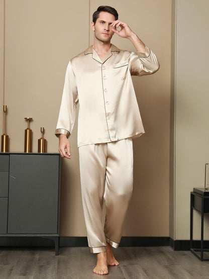 LUCAS - Men's Silk Short Pajama Set - ZyraLux