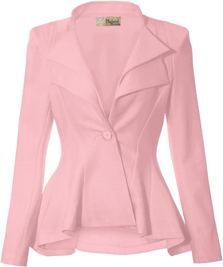 Business Chic Mint Peplum Style Long Sleeve Lapel Blazer - ZyraLux