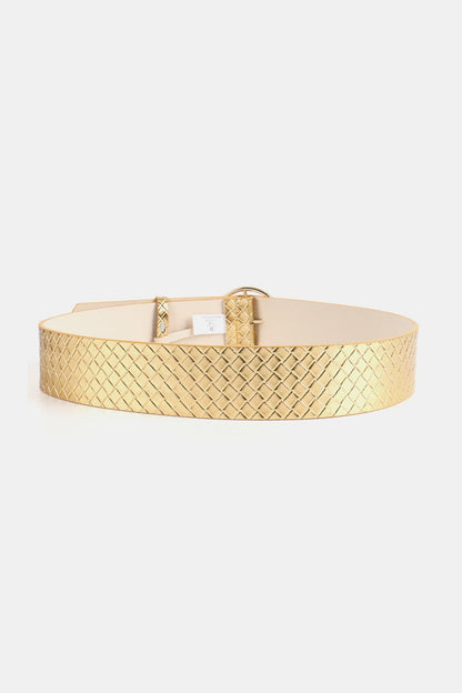 Chique PU leren ronde gesp riem voor een trendy look