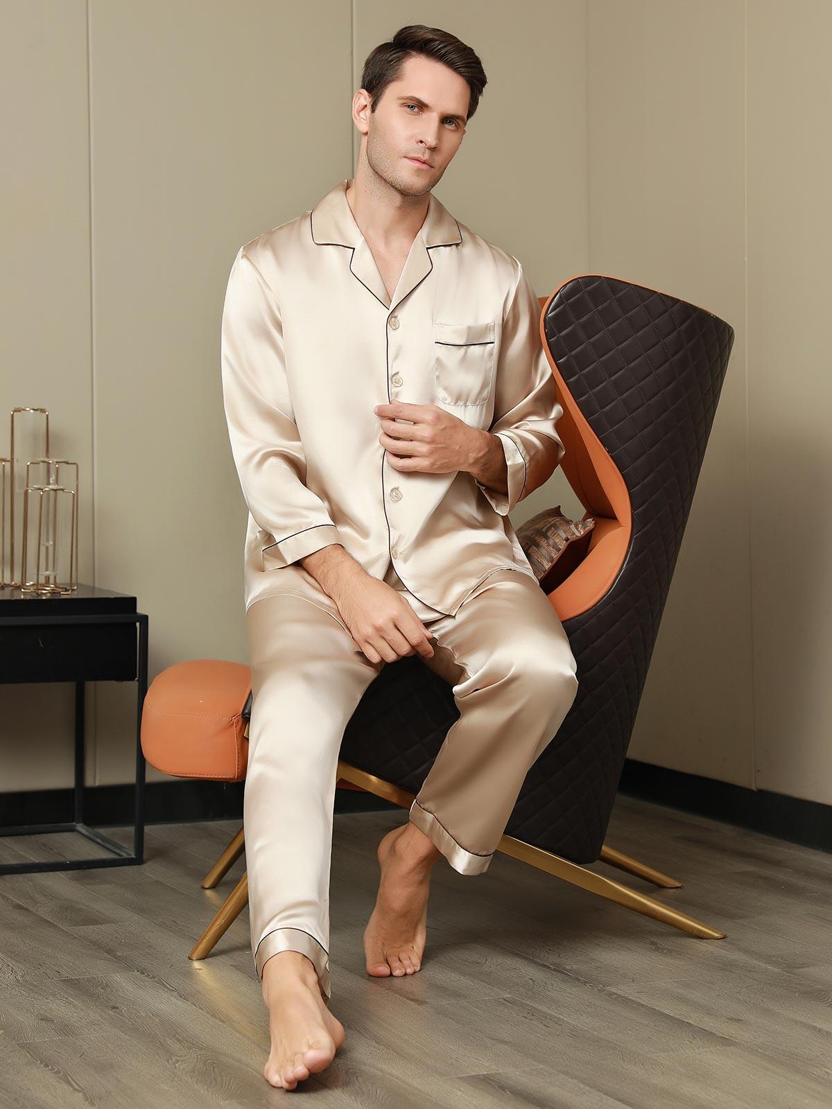 LUCAS - Men's Silk Short Pajama Set - ZyraLux