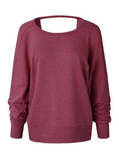 Chique rugloze sweatshirt met lange mouwen en ronde hals