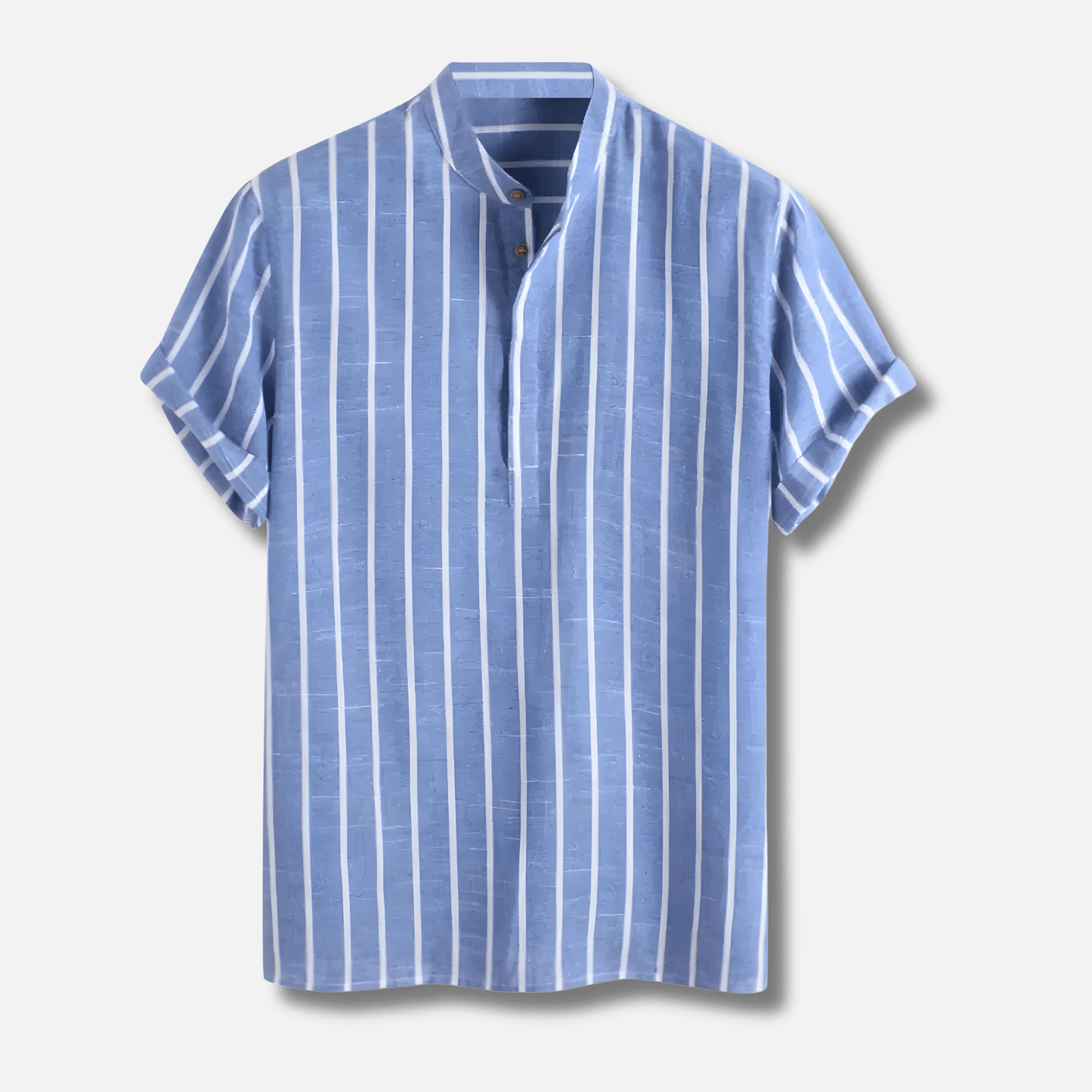 Dex - Men's Striped Shirt with Short Sleeves - ZyraLux