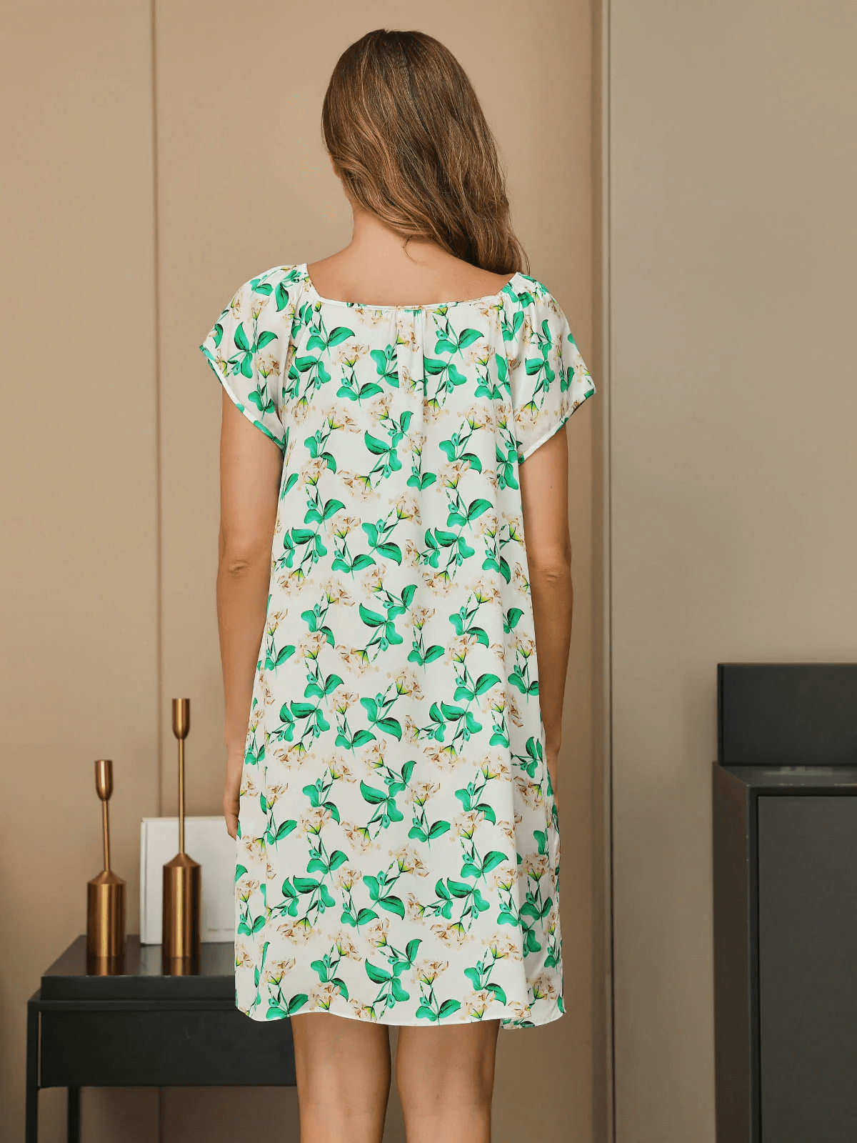 JULIETTE - Magnificent floral silk nightgown for the holidays - ZyraLux Nightgown